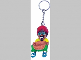 Rastaman - Rastafari kľúčenka 3D vyrezávaná, materiál 100% polyresin